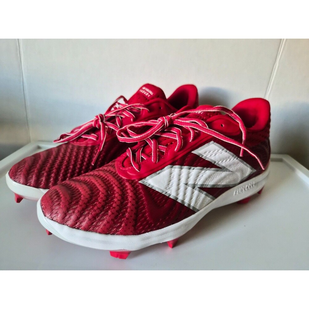 New Balance Men's FuelCell 4040v7 Low Molded Baseball Cleat RED | WHITE SZ 12.5